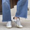 Sneaker SUPRIME 4B12 glitter argento leo