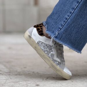 Sneaker SUPRIME 4B12 glitter argento leo