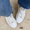 Sneaker platform combi leo