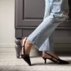 Slingback Lear nappa nera