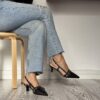 Slingback Lear nappa nera