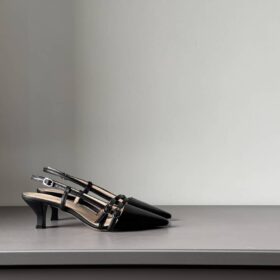 Slingback Lear nappa nera