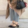 Slingback Klimt nero