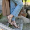 Slingback rafia sacco