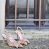 Slingback rafia sacco