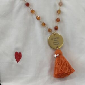 Alternative view of Collana Il Meglio Deve Ancora Venire arancione Stella Bloom