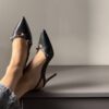 Slingback Carola nappa nera