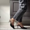 Slingback Carola nappa nera