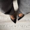 Slingback Carola nappa nera