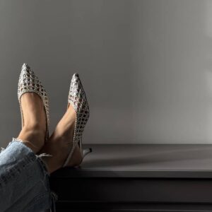Alternative view of Slingback Camelia combi silver gold