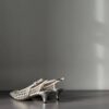 Slingback Camelia combi silver gold