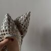 Slingback Camelia combi silver gold