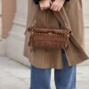 Etnic shoulder bag suede La Carrie