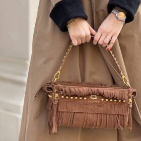 Etnic shoulder bag suede La Carrie