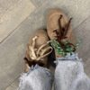 Sneaker taupe laccio combi