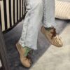 Sneaker taupe laccio combi