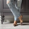 Slingback combi rafia fiocchetto
