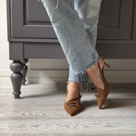 Slingback Jalisse suede cuoio