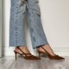 Slingback Jalisse suede cuoio