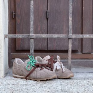 Sneaker taupe laccio combi