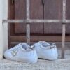 Sneaker combi pitone platino Ovye