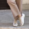 Sneaker combi white leo