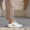 Sneaker combi white leo