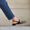 Slingback Luna combi leo