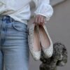 Flat glitter oro bianco Prosperine