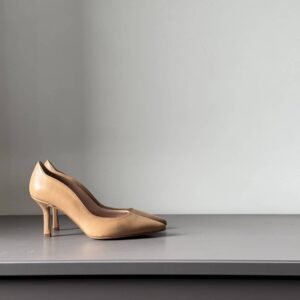 Décolletté nappa nude 7.5 cm