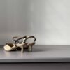 Slingback Cinderella combi rafia testa di moro