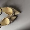 Slingback Cinderella combi rafia testa di moro