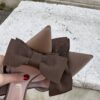 Slingback fiocco cioccolato