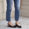 Slingback Zamiel rafia nera