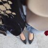 Slingback Zamiel rafia nera