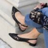Slingback Zamiel rafia nera