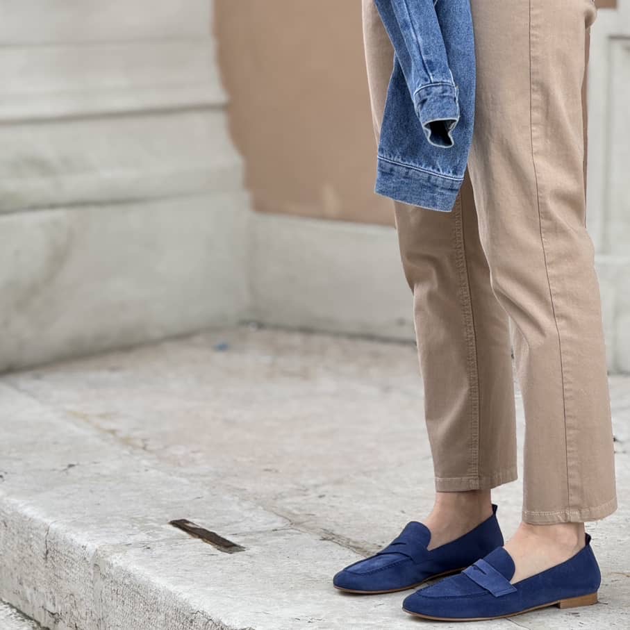 Mocassino Erika suede blu royal Mocassino Erika suede blu royal - immagine 2
