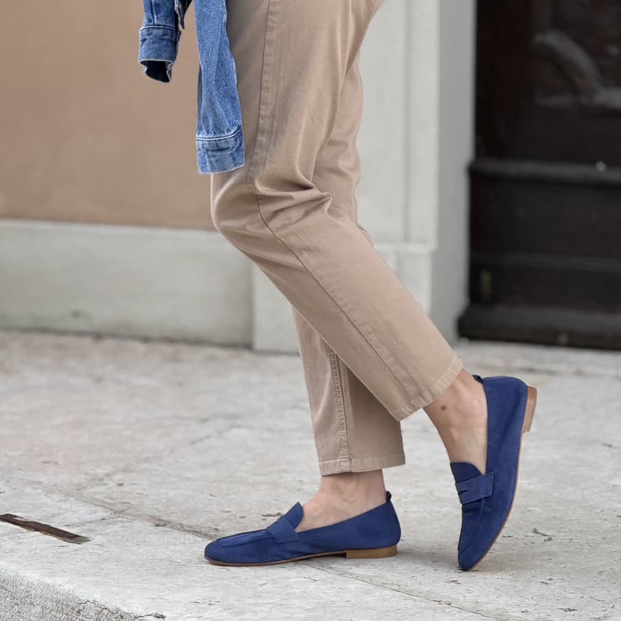 Mocassino Erika suede blu royal Mocassino Erika suede blu royal - immagine 4