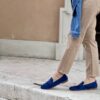Mocassino Erika suede blu royal Mocassino Erika suede blu royal