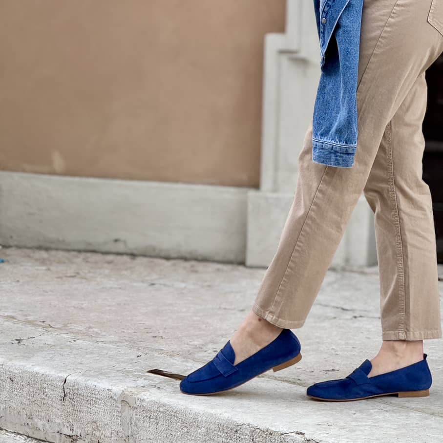 Mocassino Erika suede blu royal Mocassino Erika suede blu royal - immagine 5