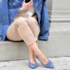 Slingback Zamiel rafia blue jeans