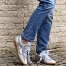 Sneaker Glitter edition silver