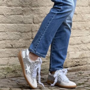 Sneaker Glitter edition silver