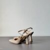 Slingback Caroline glitter nude