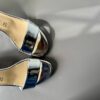 Sandalo specchio argento tacco 5 cm