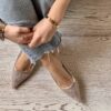 Slingback Chiaro di Luna platino