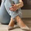 Slingback Chiaro di Luna platino