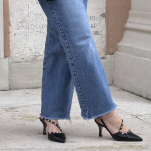 Slingback Pepita nero