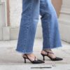 Slingback Pepita nero
