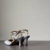 Décolleté Amina combi celeste 7 cm